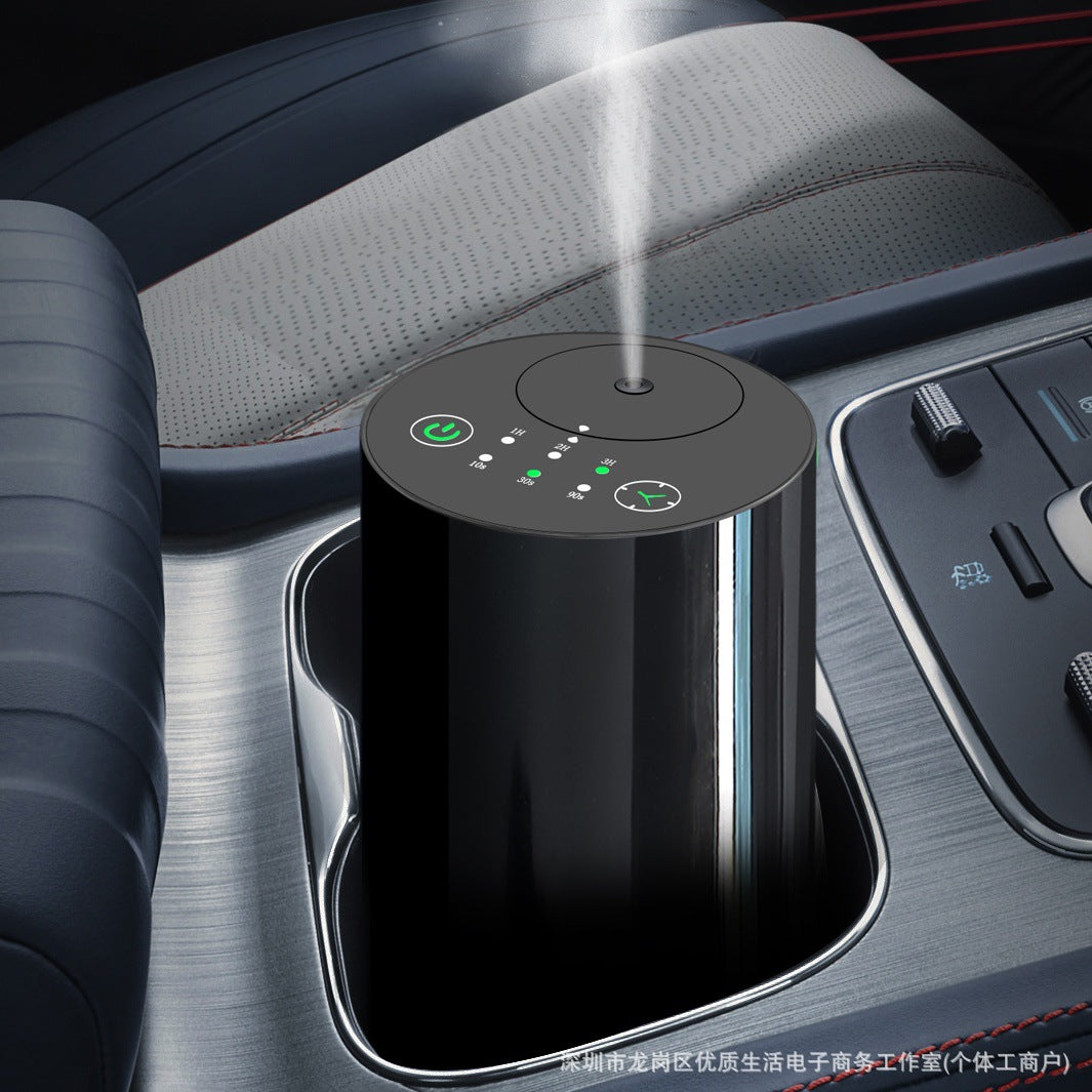 Cross-border Exclusive Car Air Freshener, Two-fluid Waterless Cooling Fragrance Device, Automatic Timed Car Air Freshener, Rechargeable