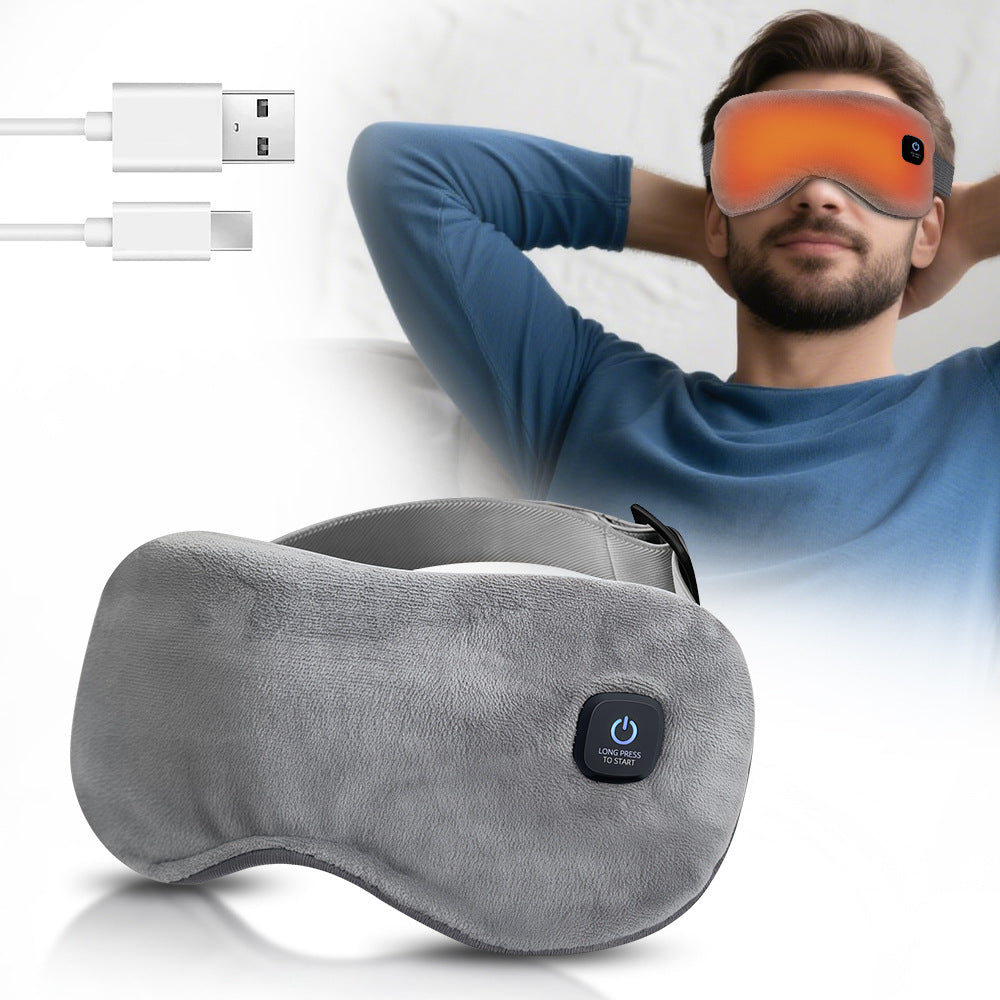 Cross-border Best-selling Smart Temperature-controlled Detachable Rechargeable Eye Mask with Timed Heating and Light Blocking to Relieve Eye Fatigue