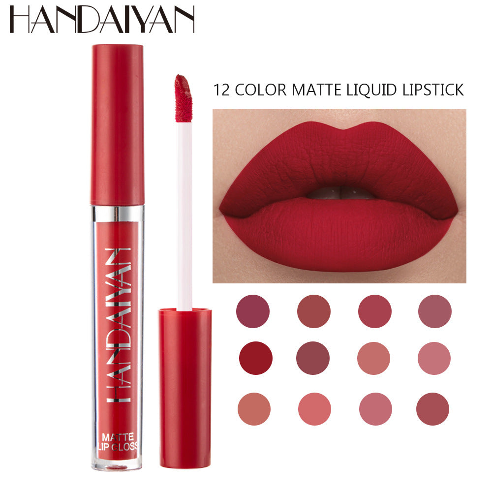 Spot cross-border lip glaze lip gloss lipstick handaiyan single matte small lip gloss long-lasting moisturizing not easy to stain cup