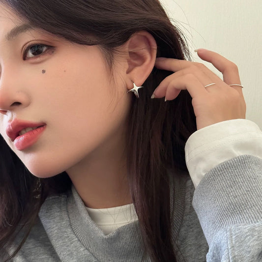 Three-dimensional design star sphere earrings for women unique earrings 2025 new high-end earrings