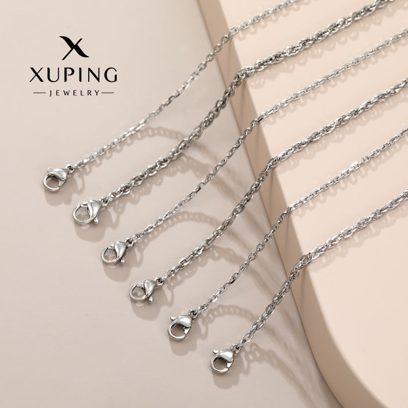 Xuping 2023 New Ins Trendy Geometric Necklace Single Chain Clavicle Chain Easy to Match Women's Simple Style
