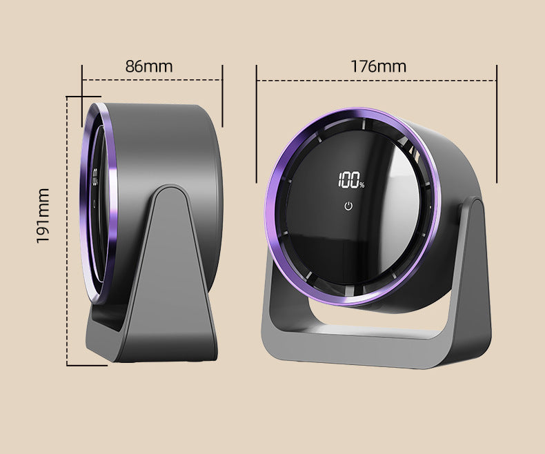 2026 Cross-border Mini Oscillating Fan, Rechargeable, Long Battery Life, Portable Desktop Fan (USB Type)