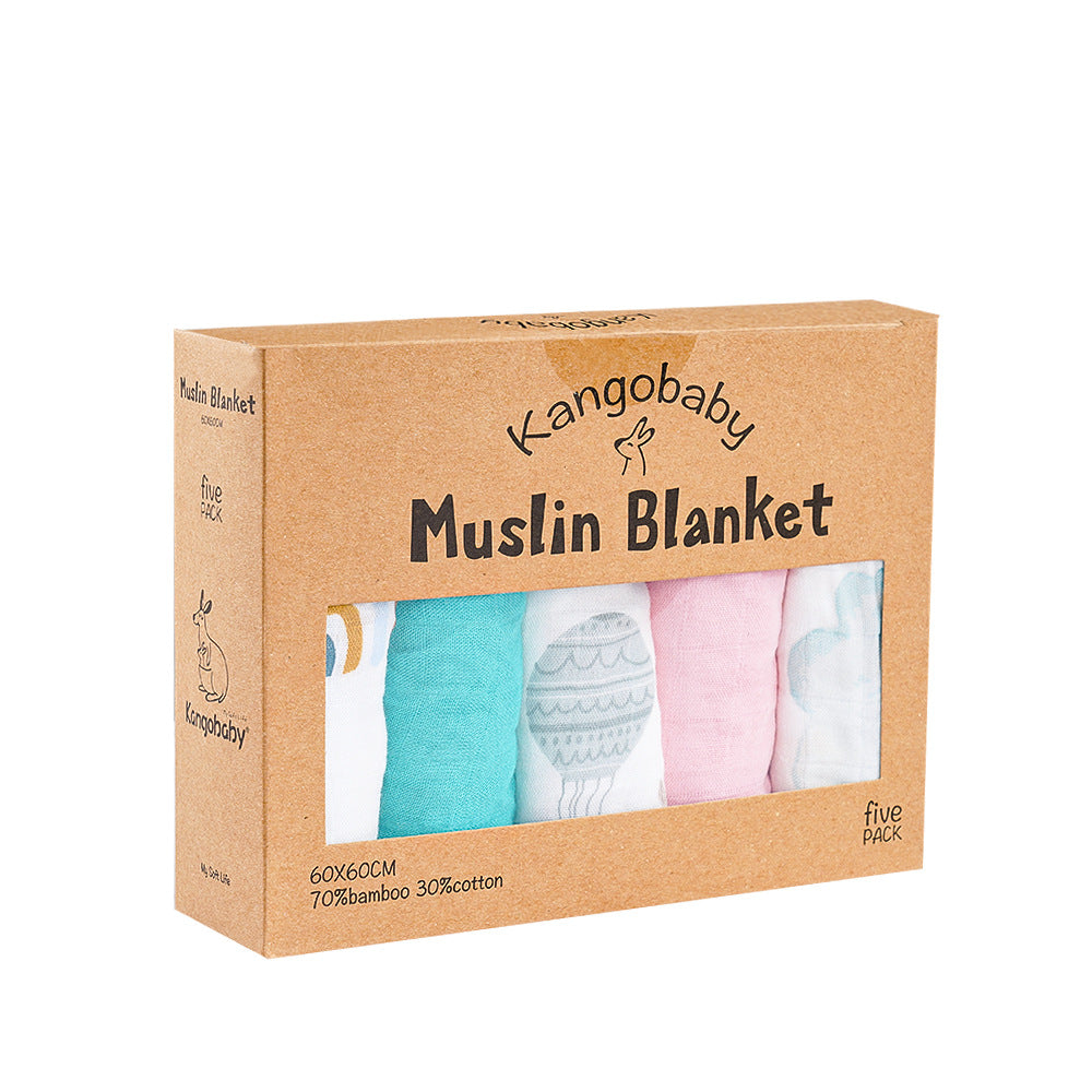 Kangobaby Baby & Maternity Products, Bamboo Cotton Bibs, Baby Bibs, Small Bamboo Cotton, Squares Triangles Boxed