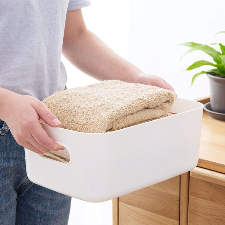 [Extra thick sundries storage box] Desktop Plastic Box, Cosmetics Storage Box, Kitchen Storage Box, Snack Storage Basket