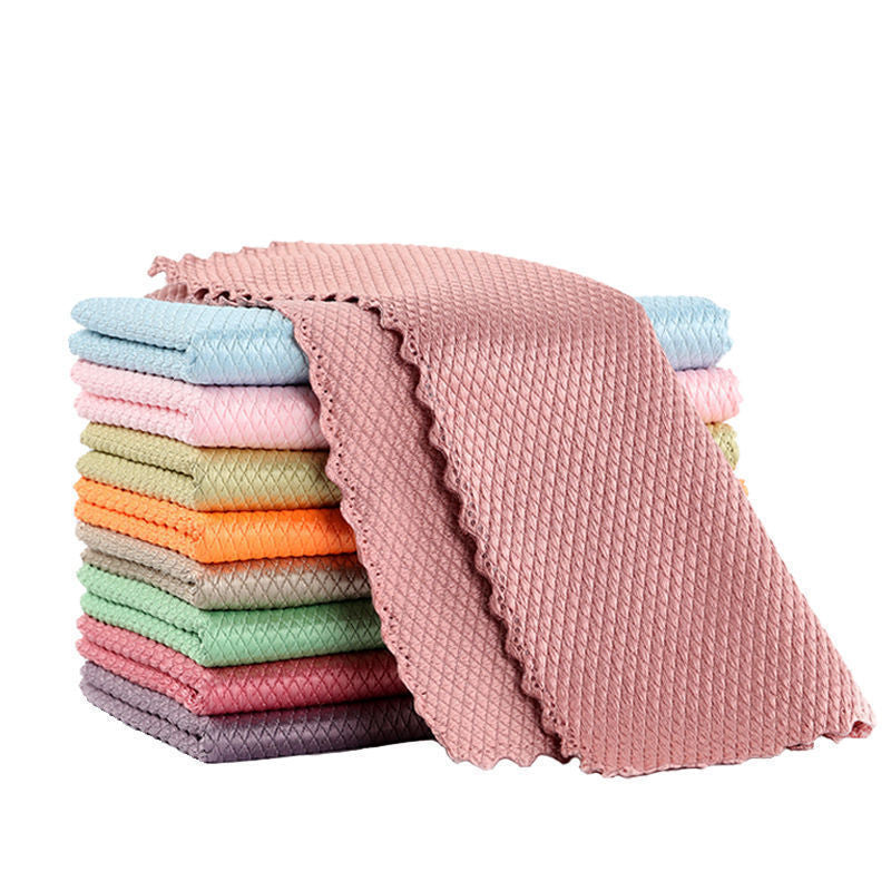 5/10Pcs Kitchen Anti-Grease Wiping Rag Cleaning Cloth Nano Scale Streak-Free Miracle Cleaning Towel For Home Kitchen Tool