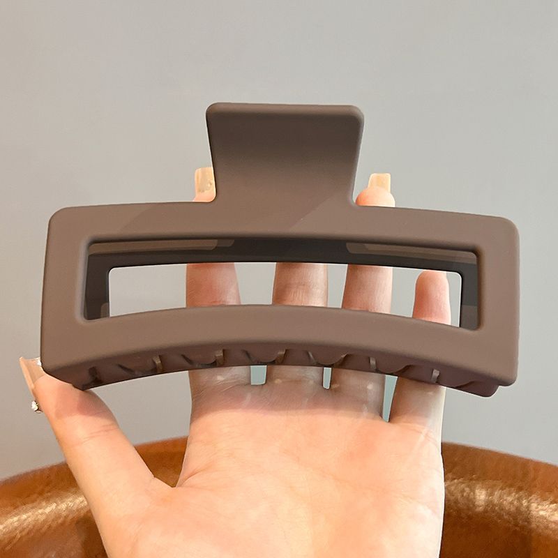 13cm Square Shark Clip for Adult Women with Thick Hair, High Elasticity, Back of Head Fixation Clip, Geometric Design, Versatile
