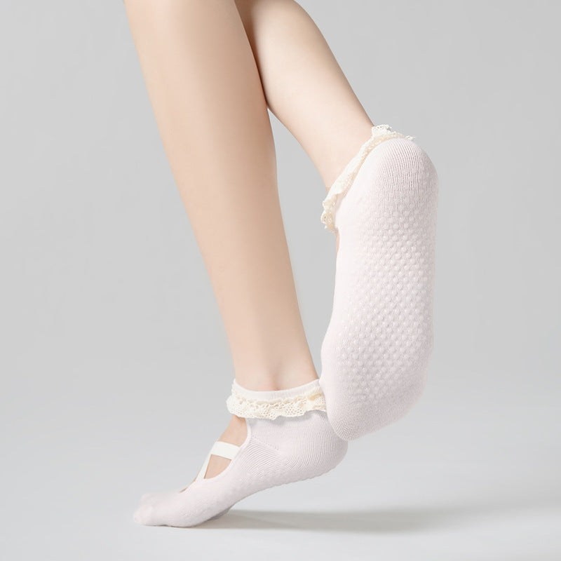 Spring/Summer New Arrival: Cross-Strap Yoga Socks, Professional Anti-Slip Pilates Socks, Fitness Running Exercise Floor Socks