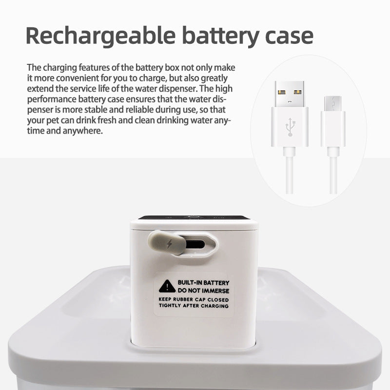 Smart Wireless 2.5L Water Dispenser for Home and Pets with Automatic Circulation and Filtration