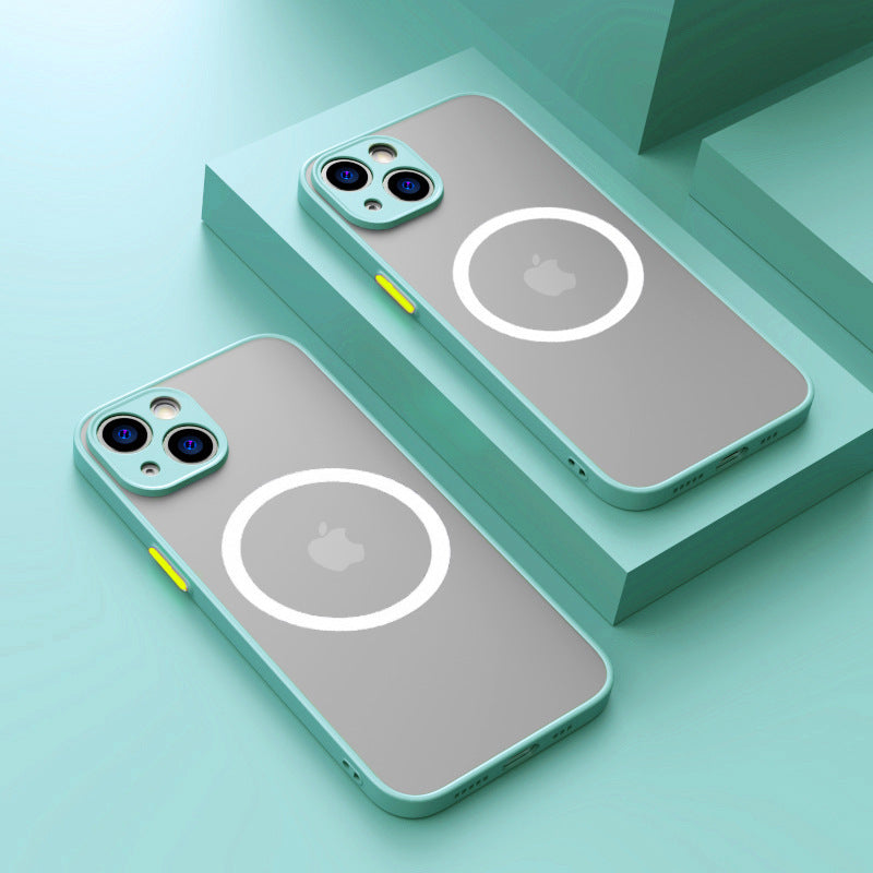 Suitable For Apple 15 Mobile Phone Case Magnetically Attracted To iPhone 14/13/12/11 Pro Magnetic Anti-Fall Matte Protective Cover