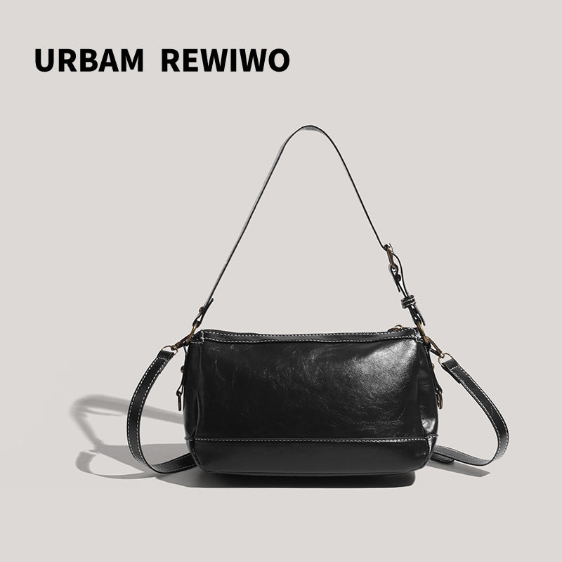 2026 New Style Shoulder Bag, Niche Retro Shoulder Bag, Autumn/Winter Motorcycle Bag, High-Quality, Stylish, Versatile Crossbody Bag