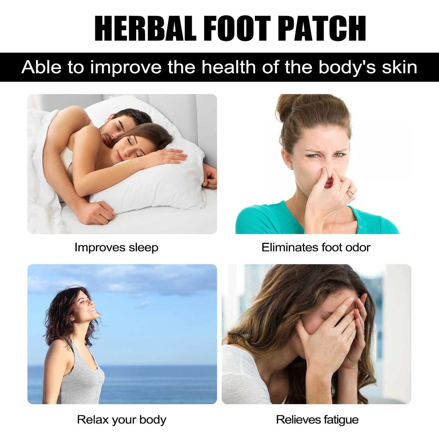Ximonth Mugwort Cleansing Foot Patch Plant Bamboo Vinegar Lavender Foot Care Fatigue Relief Odor Foot Patch