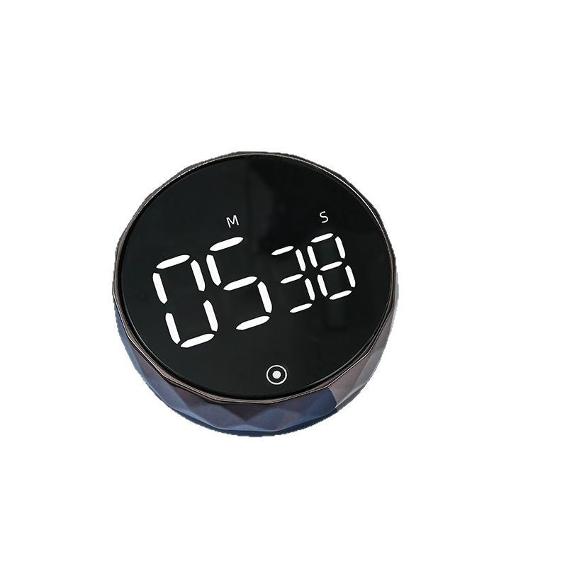 Timer Tire Timer, Round Magnetic Rotating LCD Kitchen Timer, Home Outdoor Baking Learning