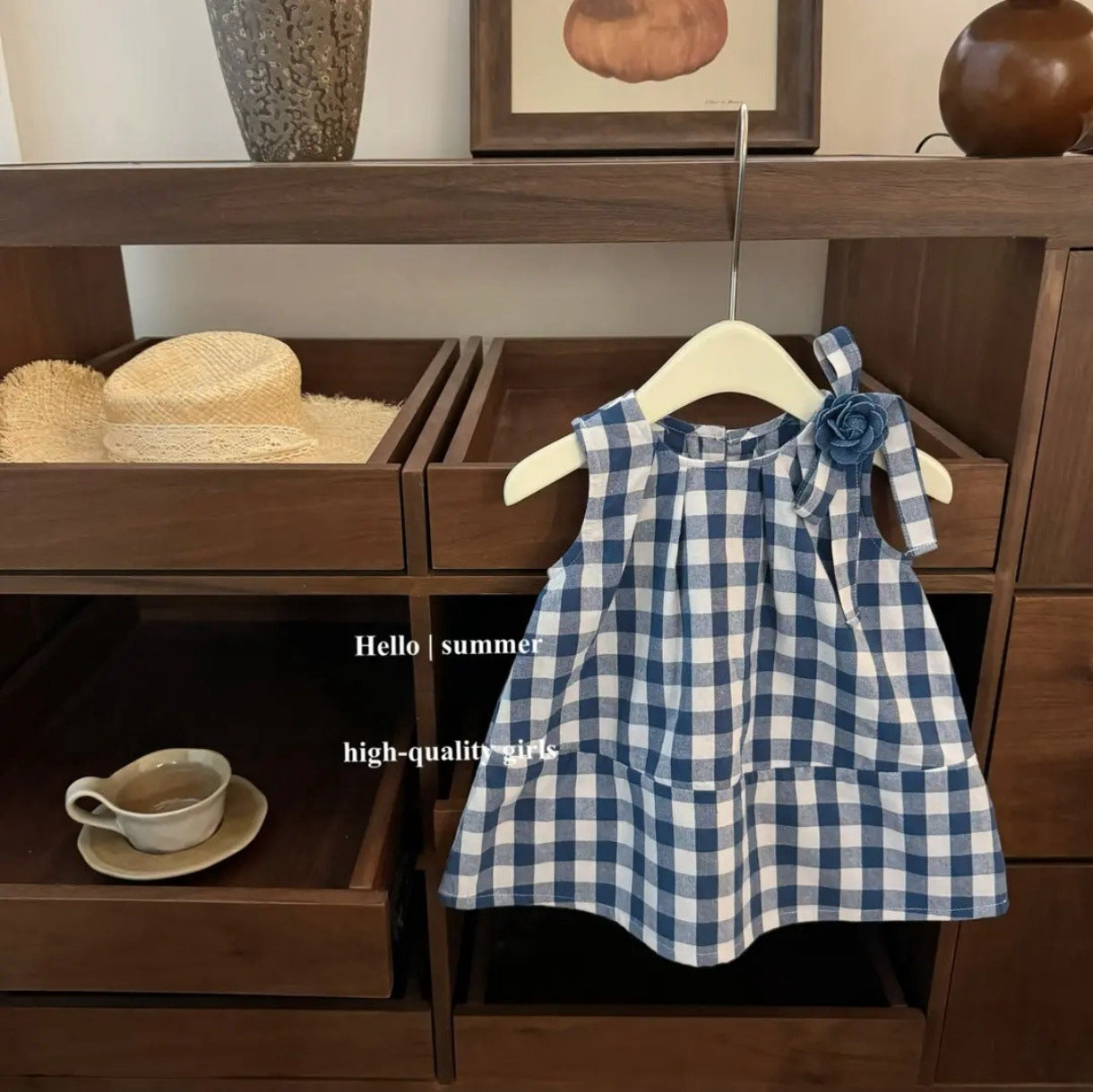 Sweet Little Si Summer Children's Clothing 2026 New Girls' Hollow-out Sleeveless Suspender Dress Children's Lace Dress Trendy Princess