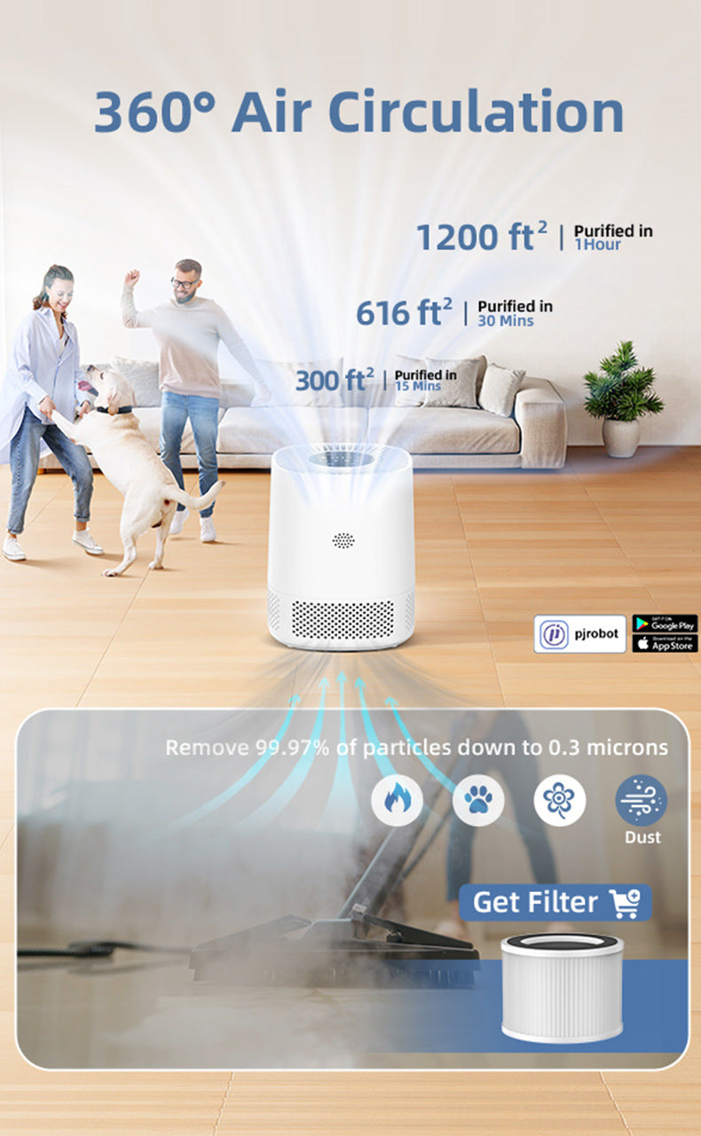 PJ06 New Cross-Border Air Purifier, Home Desktop Touchscreen WiFi Smart Air Purifier