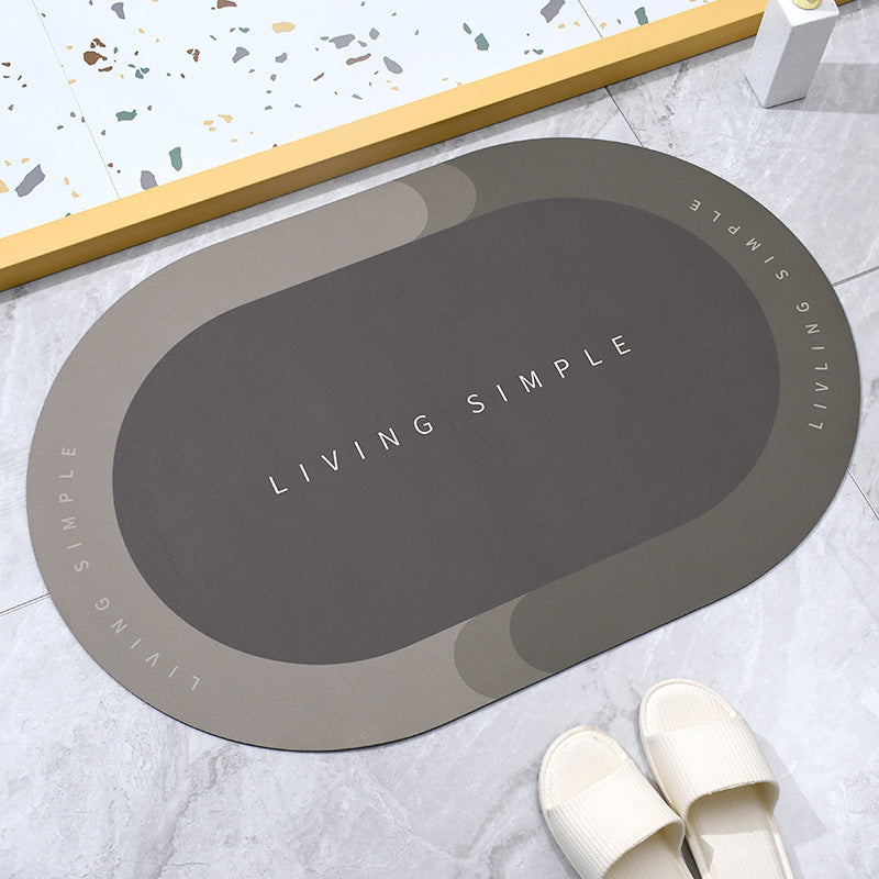 60x40cm Napa Skin Super Absorbent Bath Mat Quick Drying Bathroom Carpet Modern Simple Non-slip Floor Mats Home Oil-proof Kitchen