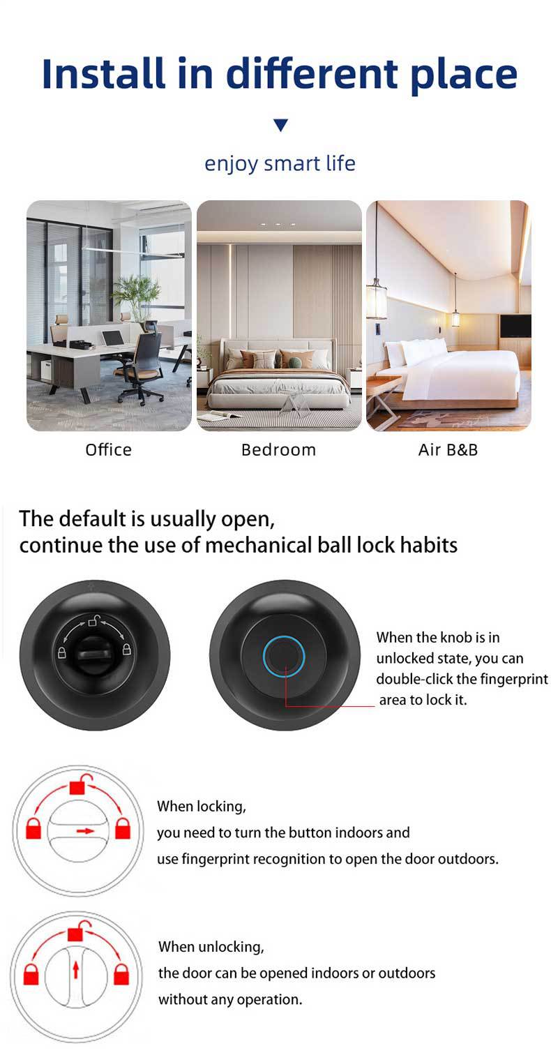 Smart Spherical Fingerprint Lock