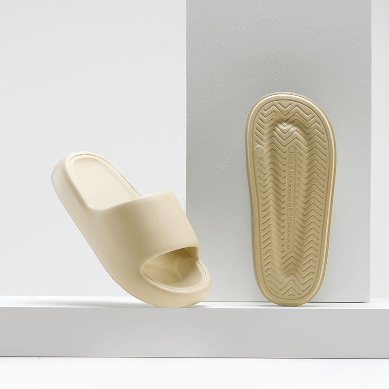 Stepping On Feces Feeling Slippers Female Summer Home Cute Home Couple Shoes Outside Wear Bathroom Home Cool Thick Bottom Slippers Female