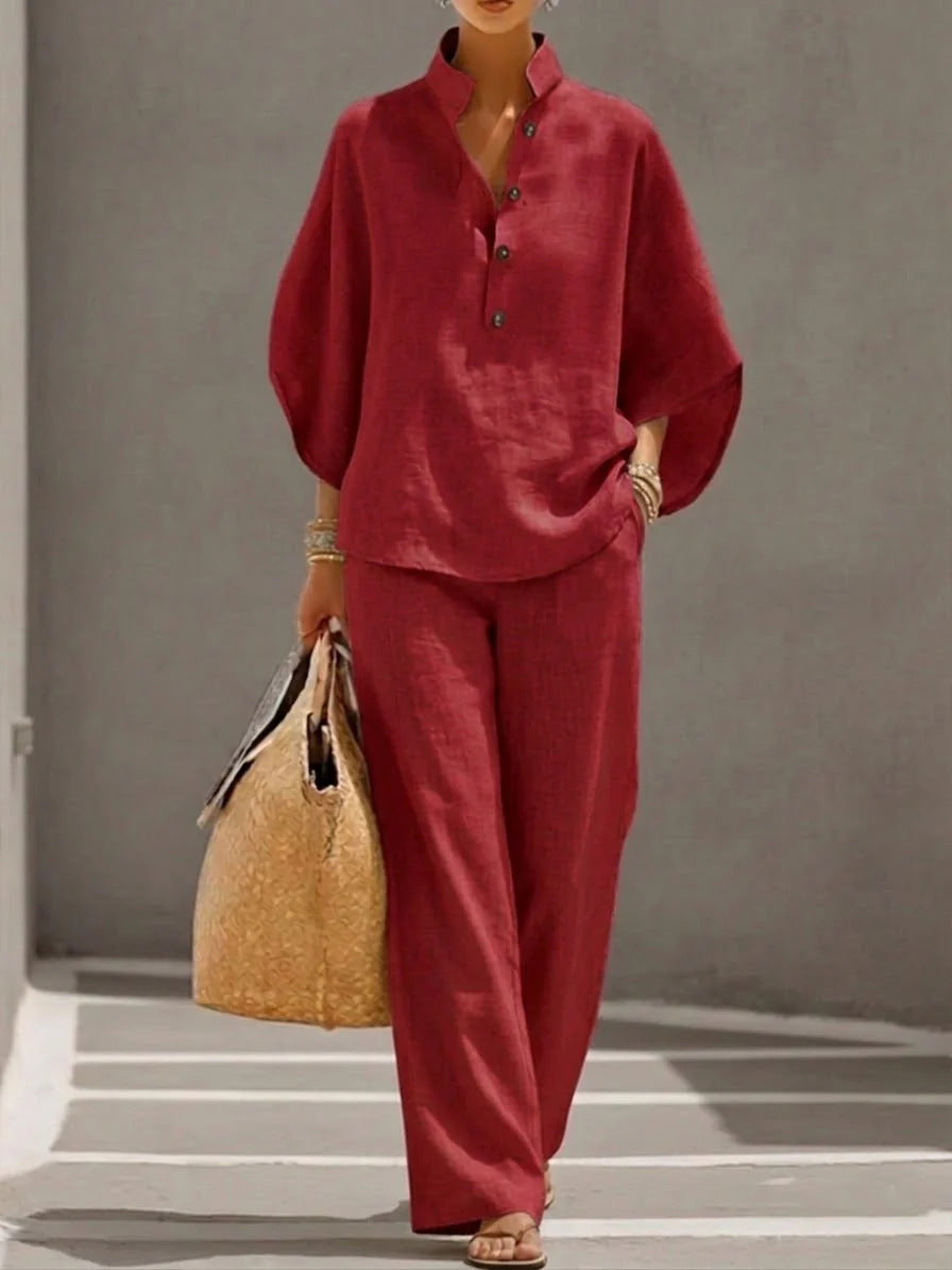 New women's shirt set for export, 2026 casual urban style, independent website, women's clothing, AliExpress, Amazon.