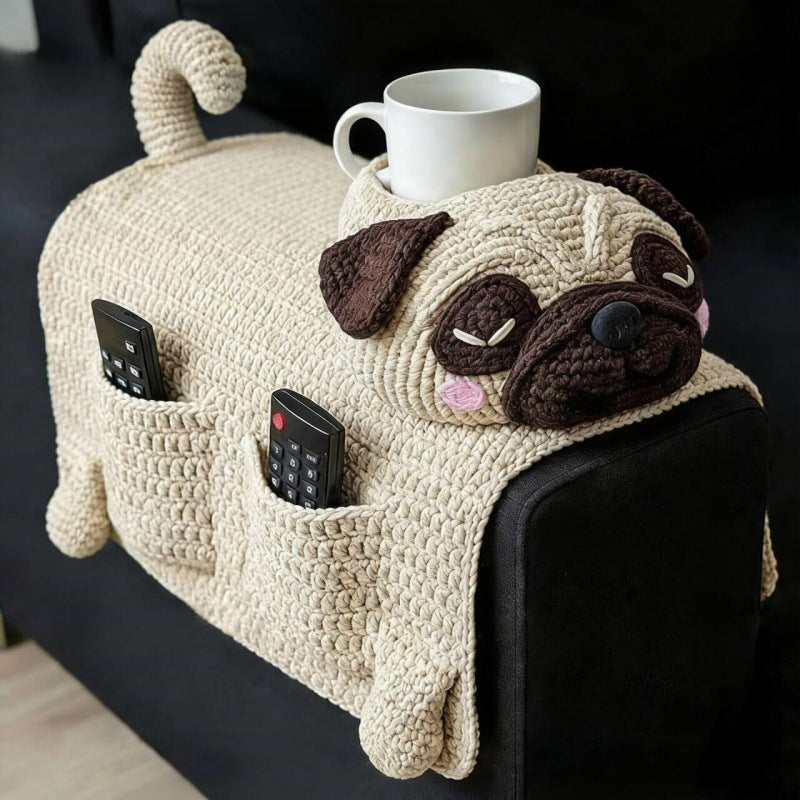New cross-border handmade cute animal remote control storage, living room sofa storage ornament