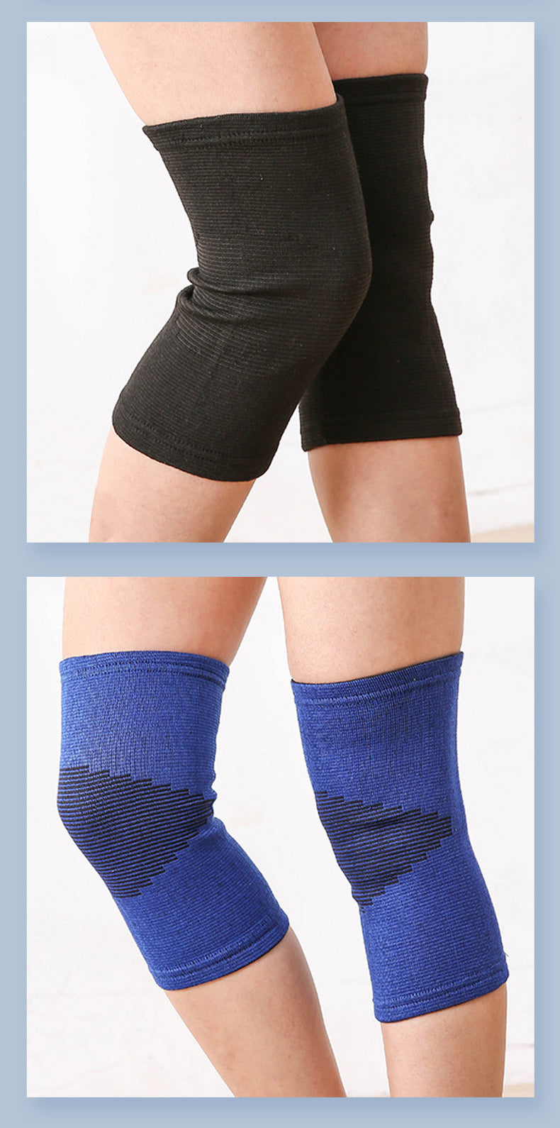 Double-sided Elastic Knee Pads, Specially Designed for The Elderly, Made of Bamboo Charcoal, Warm, Available for Cross-border Trading, Suitable for Running and Sports