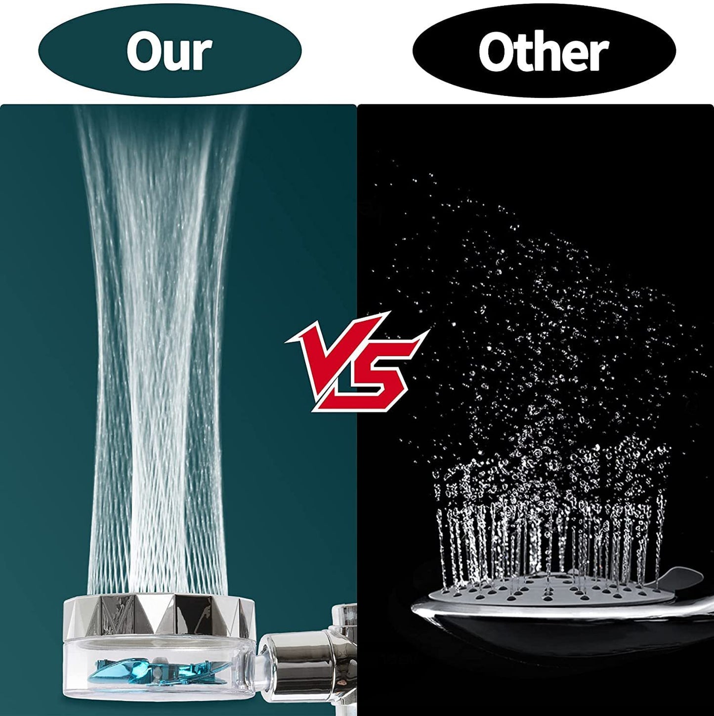 Small Waist Hand-Held Turbocharged Shower Head