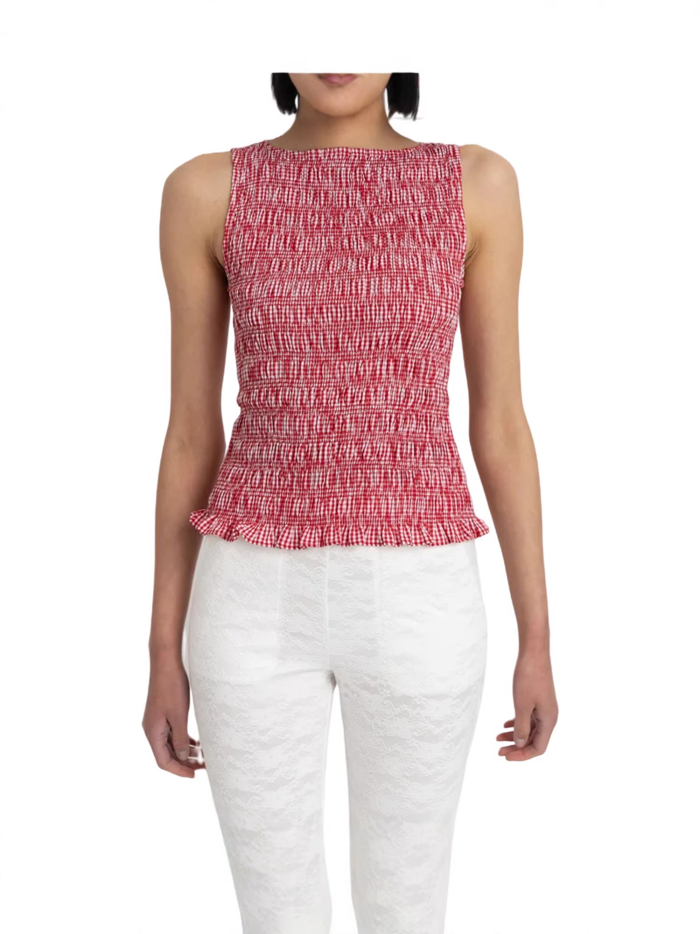 2026 New European and American Cross-border Summer Casual Sleeveless Irregular Vest Top