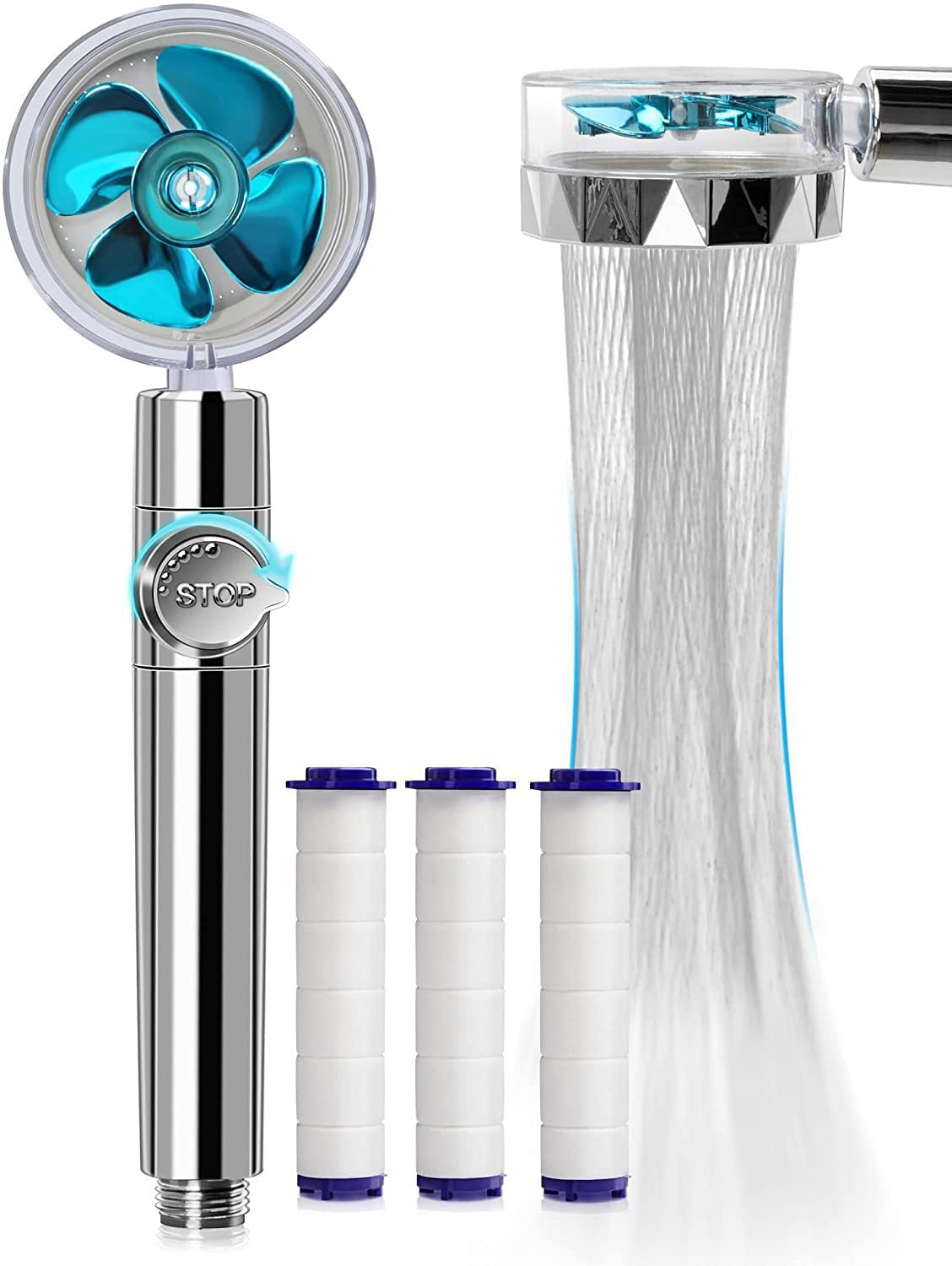Small Waist Hand-Held Turbocharged Shower Head