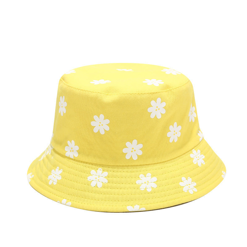 Floral Print, Artistic, Double-sided, Summer Outdoor Fisherman's Hat, Women's, Japanese and Korean Style, New Floral Bucket Hat, Sun Hat, Fresh and Cute