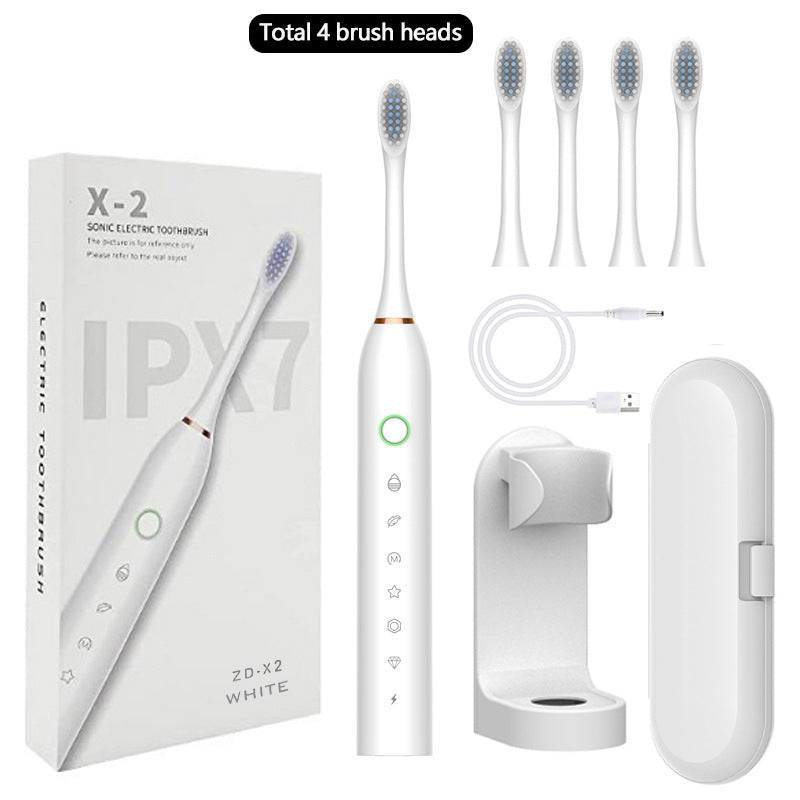 6-Speed 8-Brush Head Sonic Electric Toothbrush Cross-Border Smart Home Waterproof Automatic Toothbrush Set