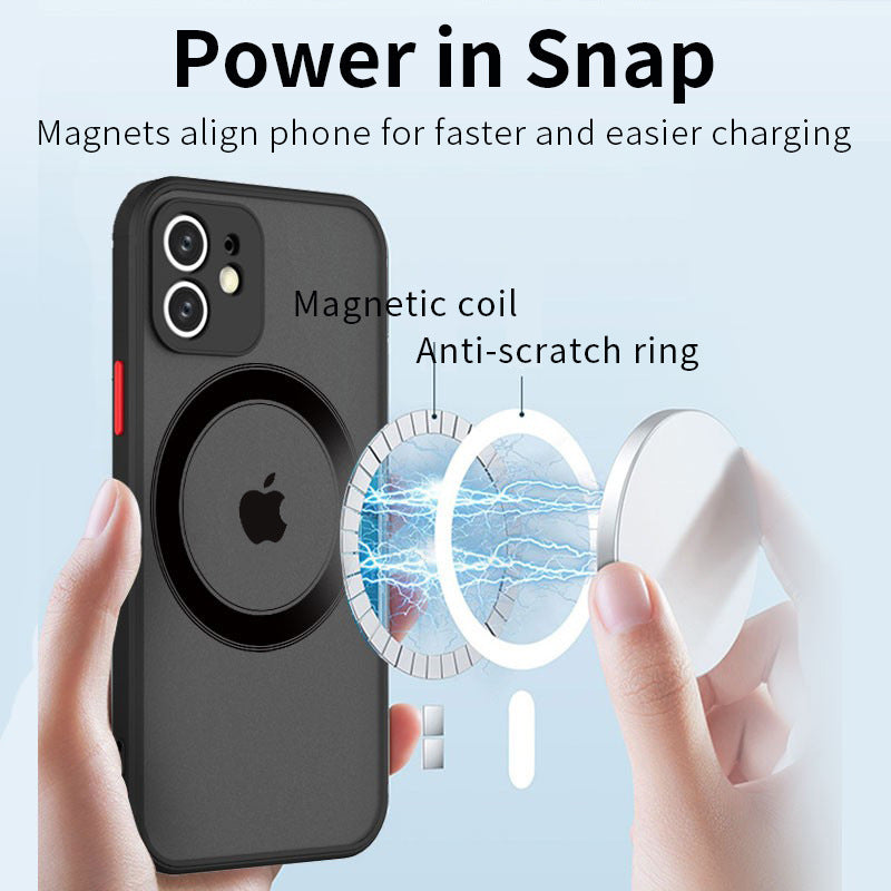 Suitable For Apple 15 Mobile Phone Case Magnetically Attracted To iPhone 14/13/12/11 Pro Magnetic Anti-Fall Matte Protective Cover