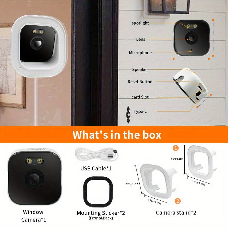 Night Vision Window Camera, Smart Panoramic Camera, Home High-Definition Surveillance Camera