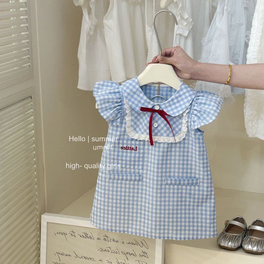 Sweet Little Si Baby Summer New Dress 2026 Girls' Embroidered Tulip Skirt Stylish Baby Girl Vest Dress