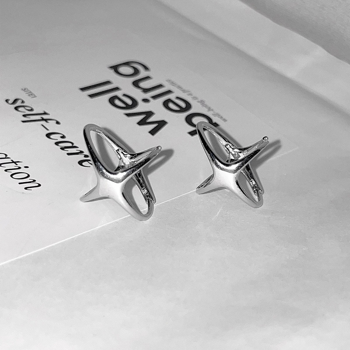 Three-dimensional design star sphere earrings for women unique earrings 2025 new high-end earrings