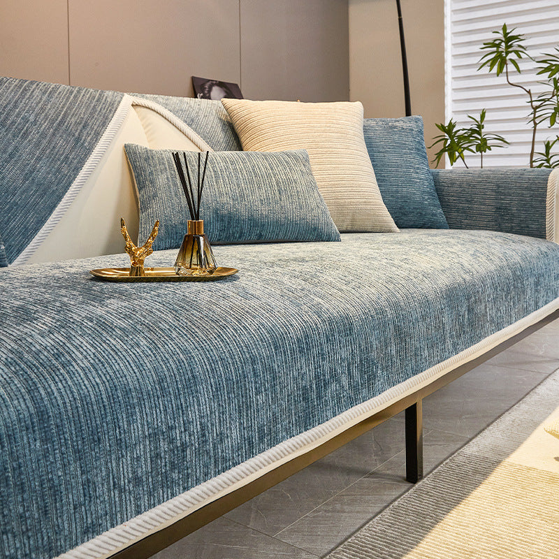 New Chenille Sofa Cushion, Universal Sofa Cover For All Seasons, All-Inclusive Universal Cover, Simple Sofa Cover, Cloth Towel Cushion