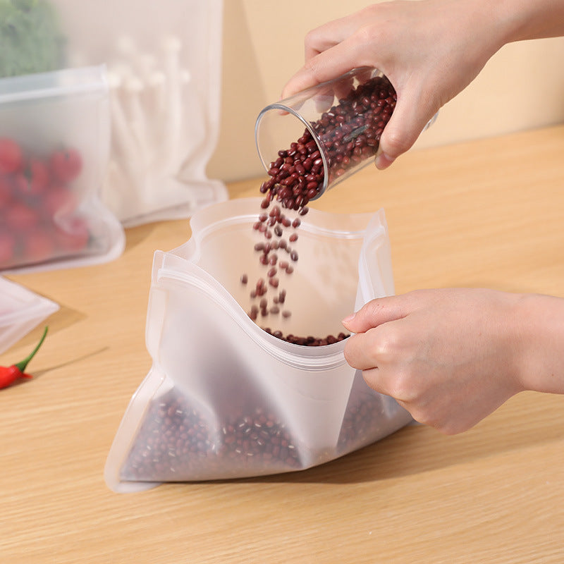 EVA Food Preservation Bag, Refrigerator Food Storage Bag, Fruit Vegetable Food Sealable Bag, Reusable