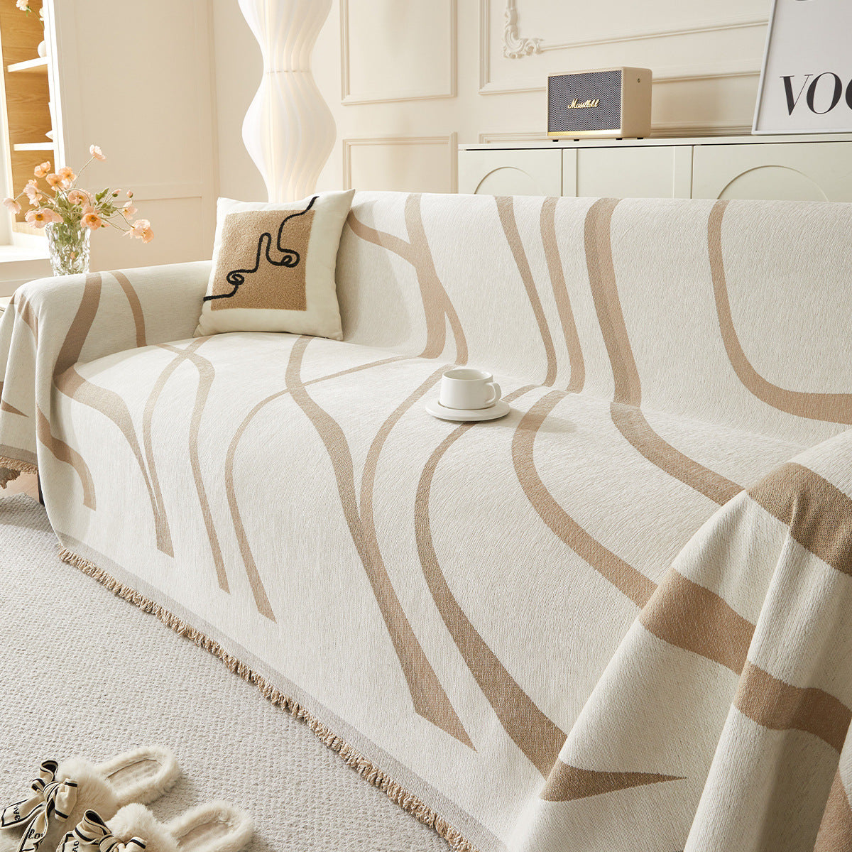Four Seasons Universal Sofa Cover, All-inclusive Chenille Sofa Towel Full Cover Cloth, Light Luxury Anti-cat Scratch Non-slip Sofa Cushion