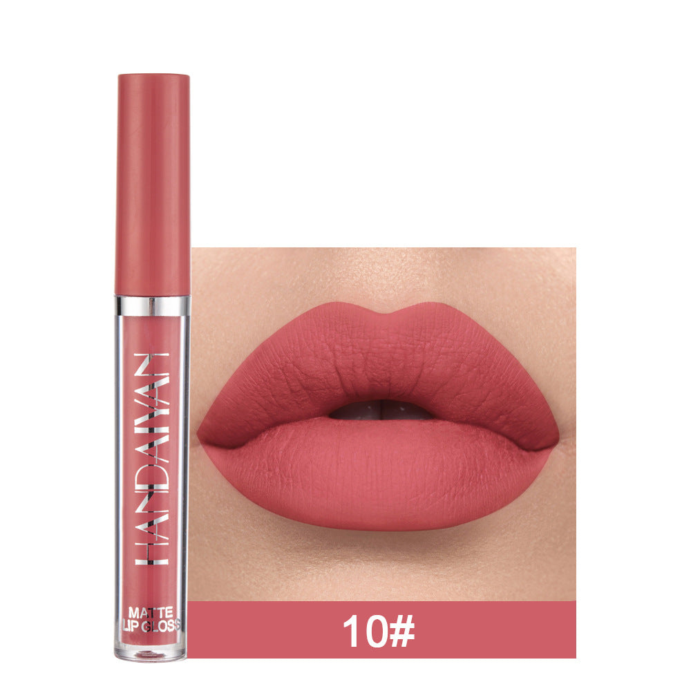 Spot cross-border lip glaze lip gloss lipstick handaiyan single matte small lip gloss long-lasting moisturizing not easy to stain cup