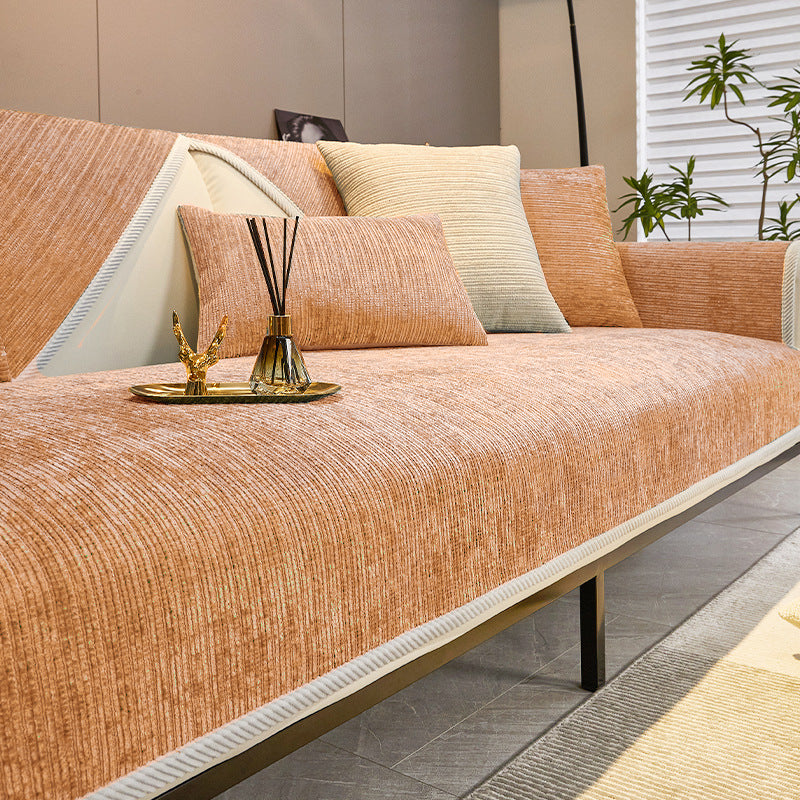 New Chenille Sofa Cushion, Universal Sofa Cover For All Seasons, All-Inclusive Universal Cover, Simple Sofa Cover, Cloth Towel Cushion