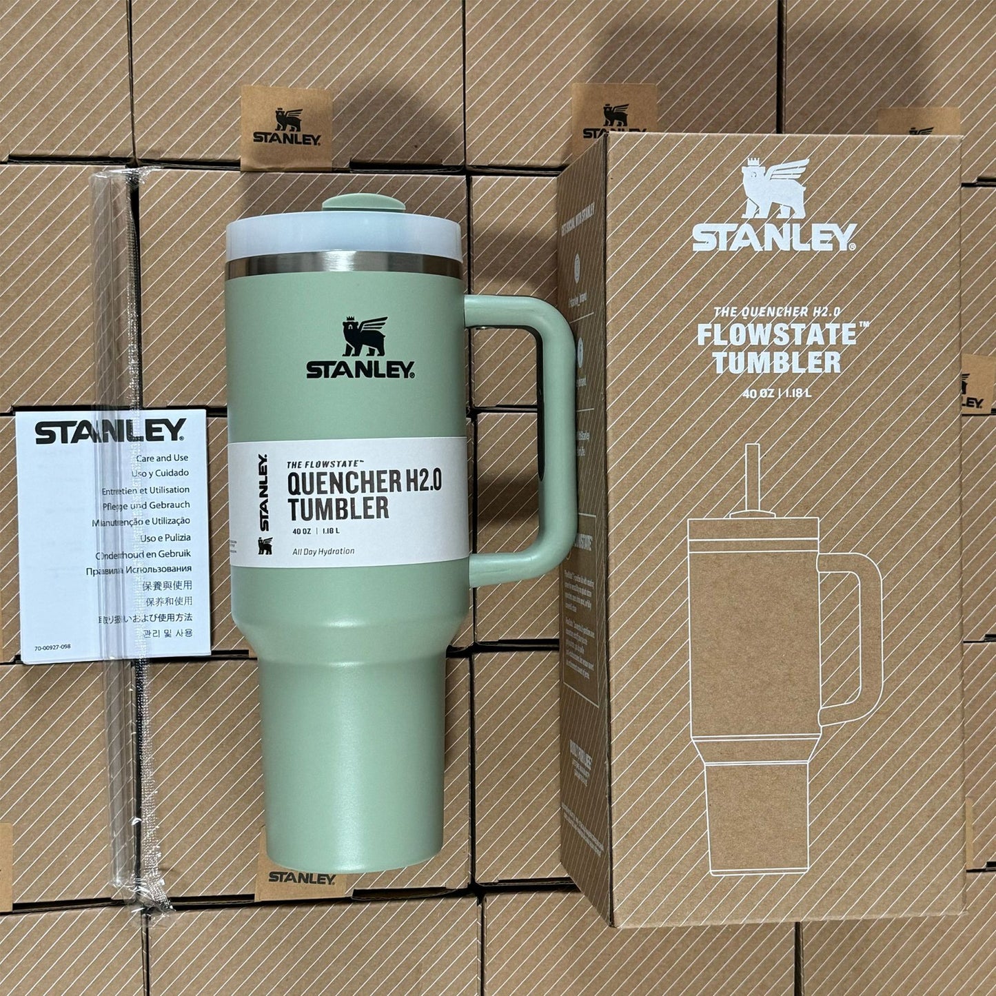 40oz 2nd Generation Stanley Car Cup, Thermos Cup Handle Stanley 40oz Giant Ice Cup Big Belly