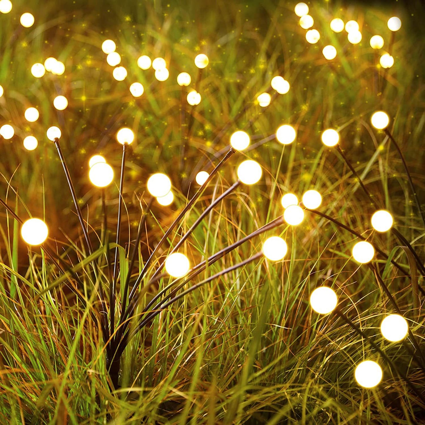 New Solar Lawn Lamp, LED Wind-Driven Firefly Lamp, Outdoor Courtyard Garden Plug-In Lamp, Waterproof Camping Lamp