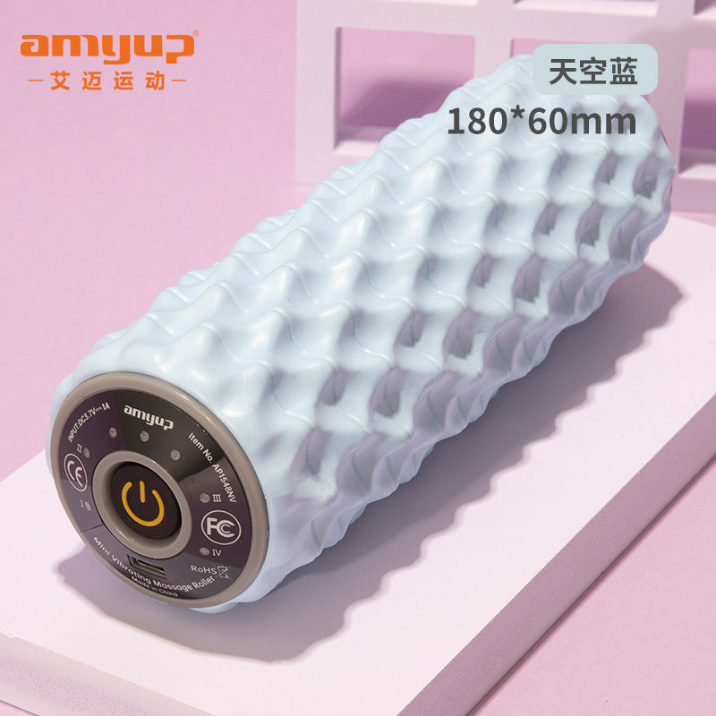 5-speed electric foam shaft yoga fitness vibration relaxation massage column electric corrugated fascia column yoga column