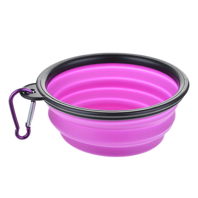 Silicone Large Pet Bowl Foldable TPE Pet Food Bowl Walking Dog Portable Dog Bowl Dog Supplies