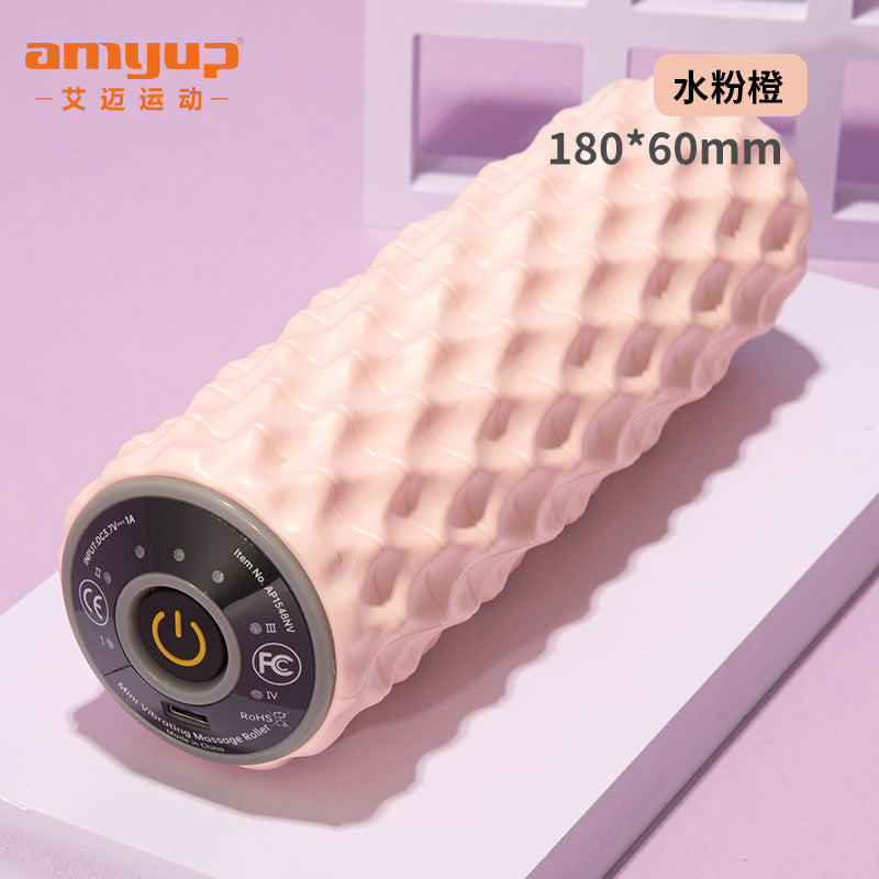 5-speed electric foam shaft yoga fitness vibration relaxation massage column electric corrugated fascia column yoga column