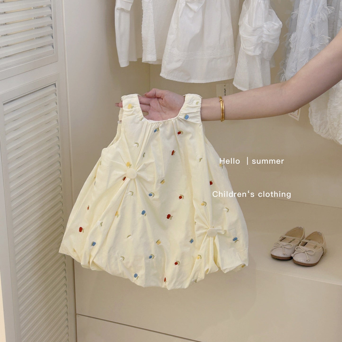 Sweet Little Si Baby Summer New Dress 2026 Girls' Embroidered Tulip Skirt Stylish Baby Girl Vest Dress