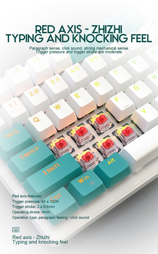 Free Wolf K3 Mechanical Keyboard 980 Game 100 Keys Customized e-sports Office Game Computer Keyboard
