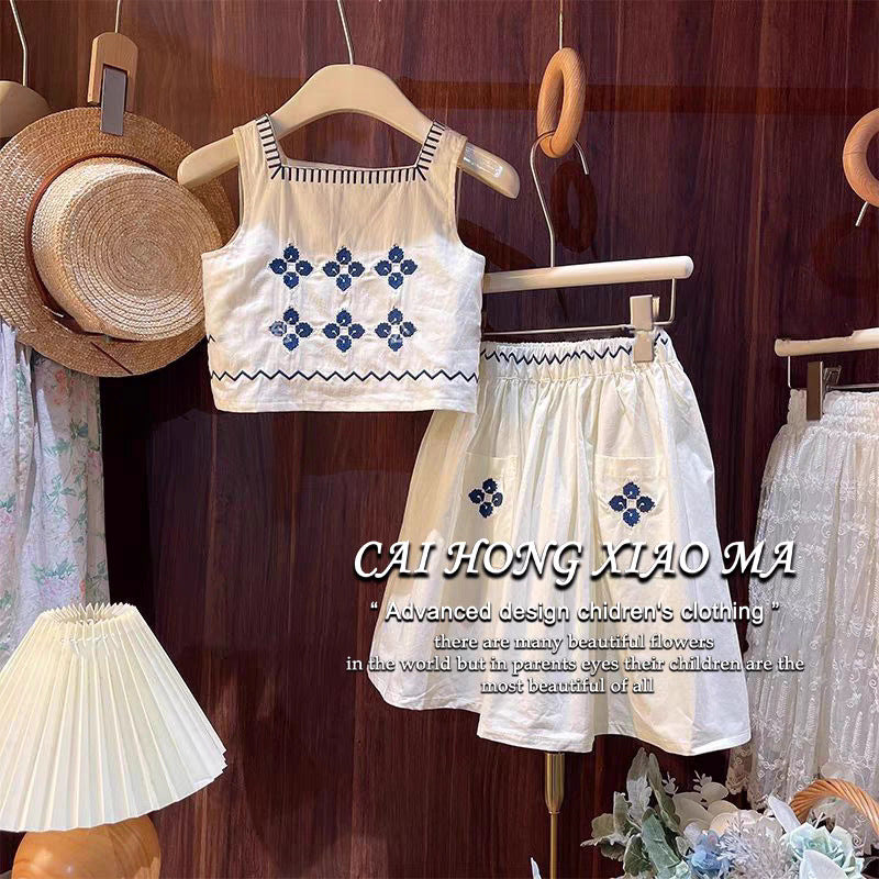Sweet Little Si Children's Clothing Girls' Hollow-out Cool Knitted Vest 2026 Summer New Children's Thin Knitted Top