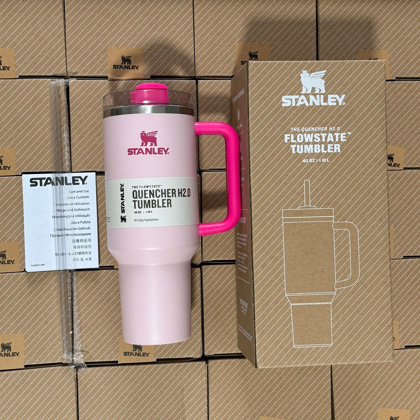 40oz 2nd Generation Stanley Car Cup, Thermos Cup Handle Stanley 40oz Giant Ice Cup Big Belly