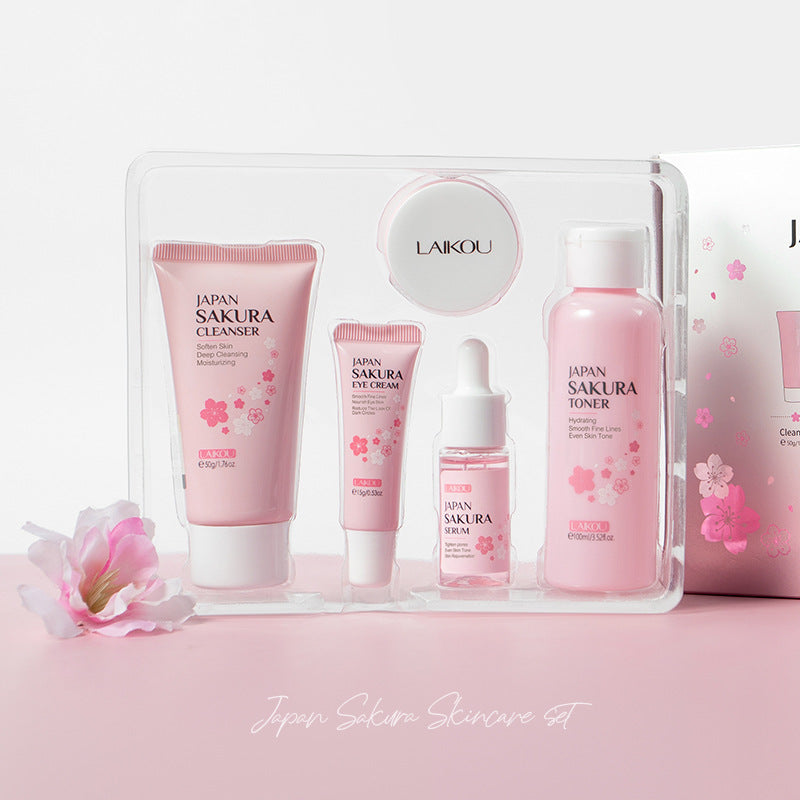 LAIKOU Sakura Skin Care Set 5-piece Gift Box, Facial Care Set, Hydrating Moisturizing Skin Care Products