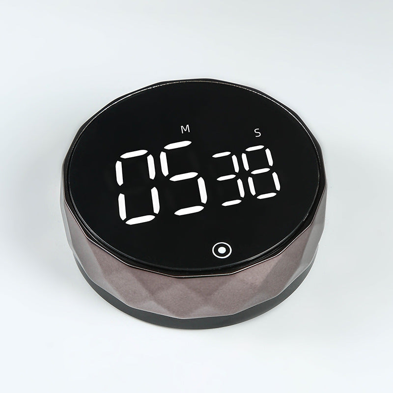 Timer Tire Timer, Round Magnetic Rotating LCD Kitchen Timer, Home Outdoor Baking Learning