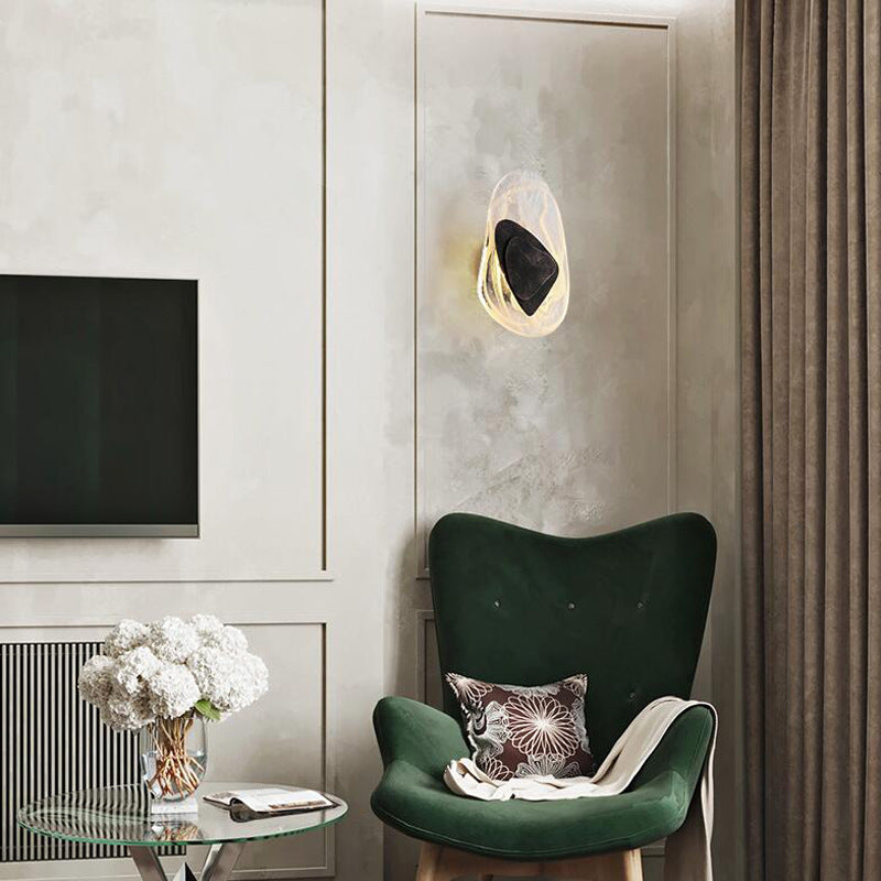Light Luxury Wall Lamp Modern Minimalist Creative Designer Living Room Background Wall Porch Lamp Bedroom Bedside Lamp Study Lamps